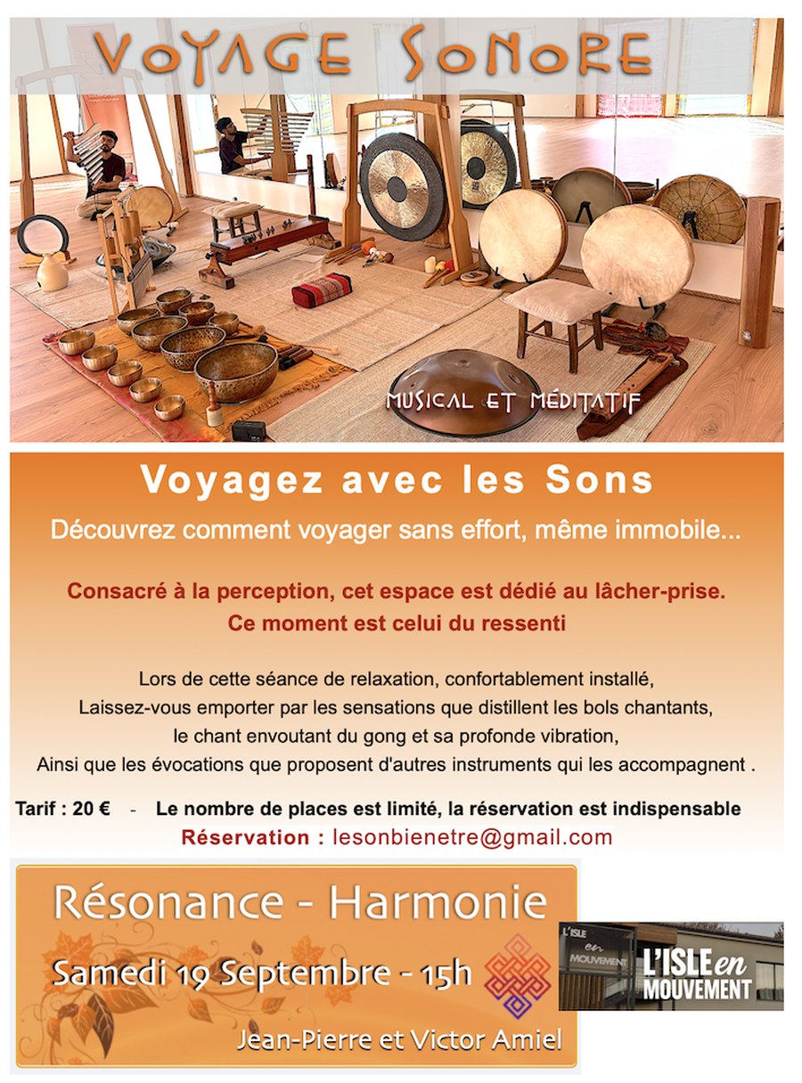 Affiche Voyage sonore — samedi 19 septembre 2026 à 15h à L'Isle-Jourdain